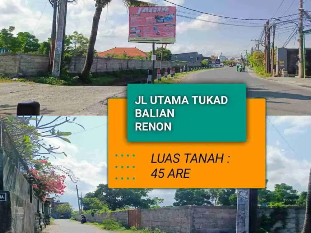 jl utama Tukad balian 45 are tanah di jual