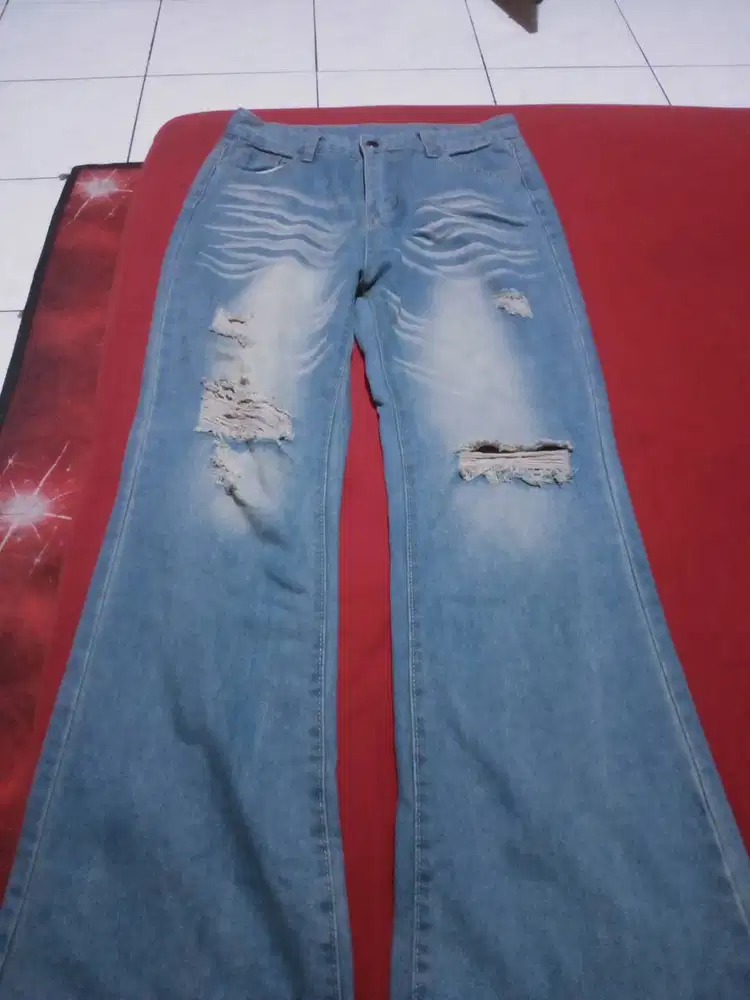 Cutbray ( Denim ) Jeans HIGHWAIST Korean style Uk.Xl