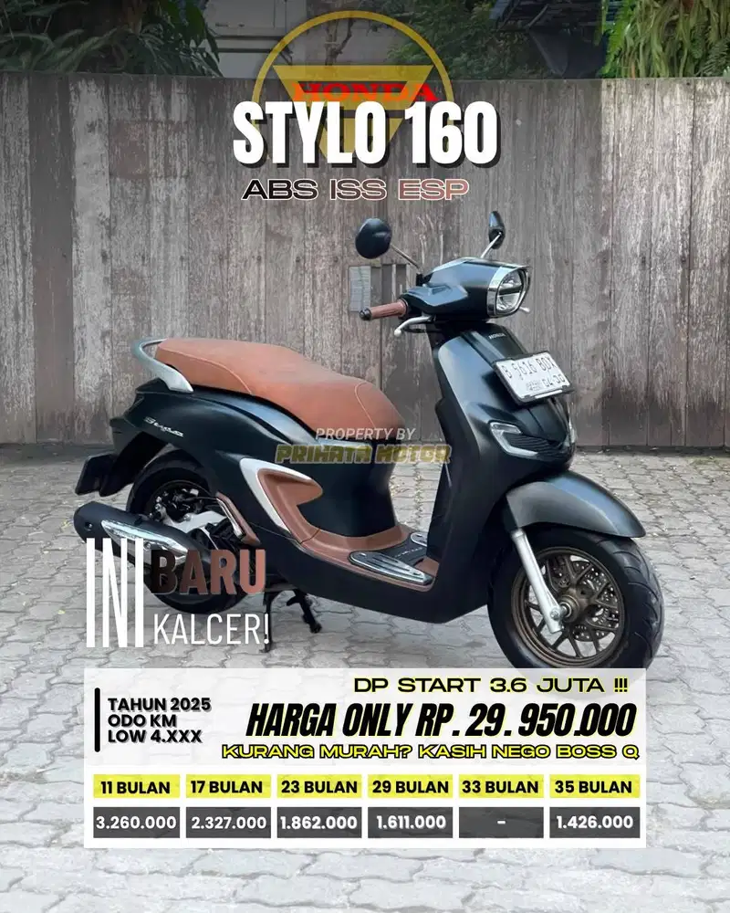 CREDIT DP MULAI 3.6 JUTA HONDA STYLO 160 ABS ISS ESP 2025