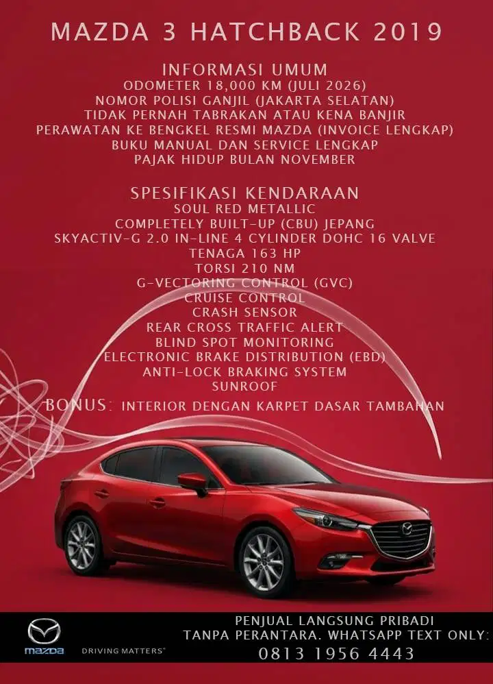 MAZDA 3 HATCHBACK 2019