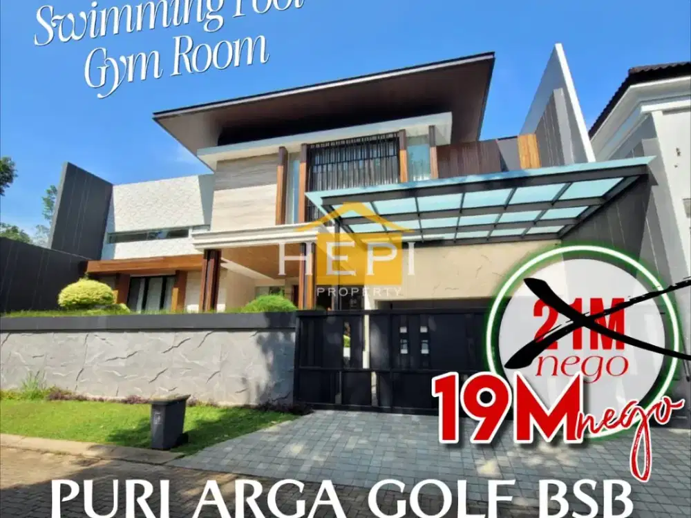 Dijual Rumah Furnish Kolam Renang di Puri Arga Golf ,BSB City Semarang