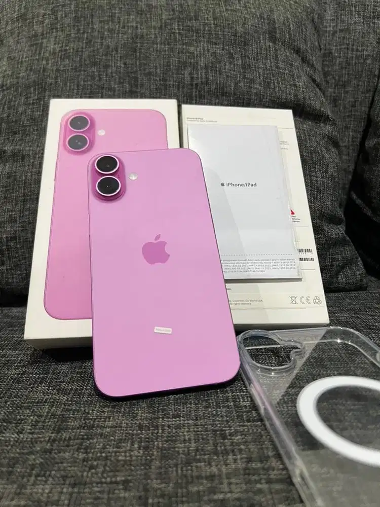 Iphone 16 plus 128gb iBox pinky fullset original like new