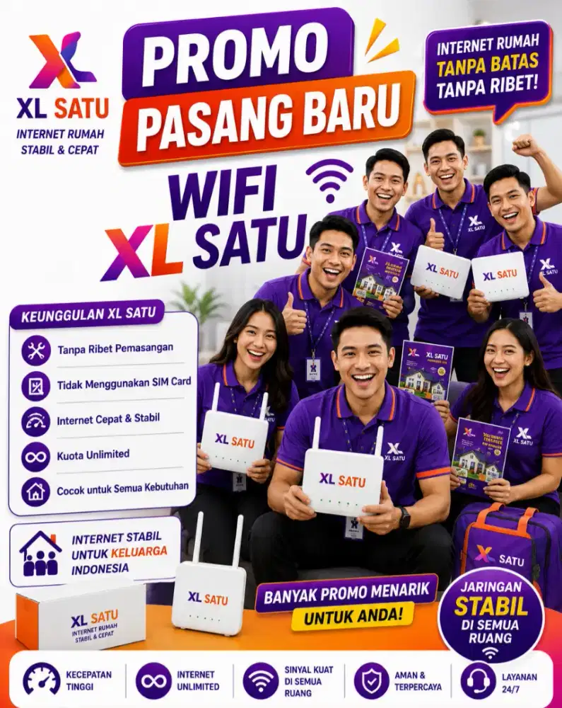 Melayani pasang baru wifi Xl Satu First Media