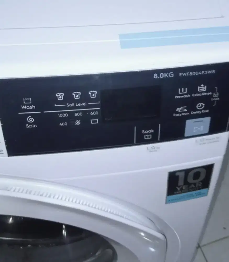Mesin cuci frontloading Electrolux 8kg EWF8004E3WB model baru,nego