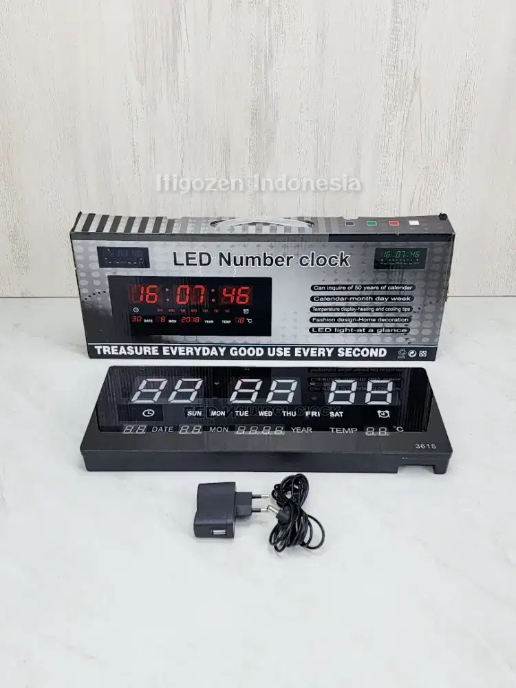 Preloved Jam Digital LED Dinding / Meja JD-3615