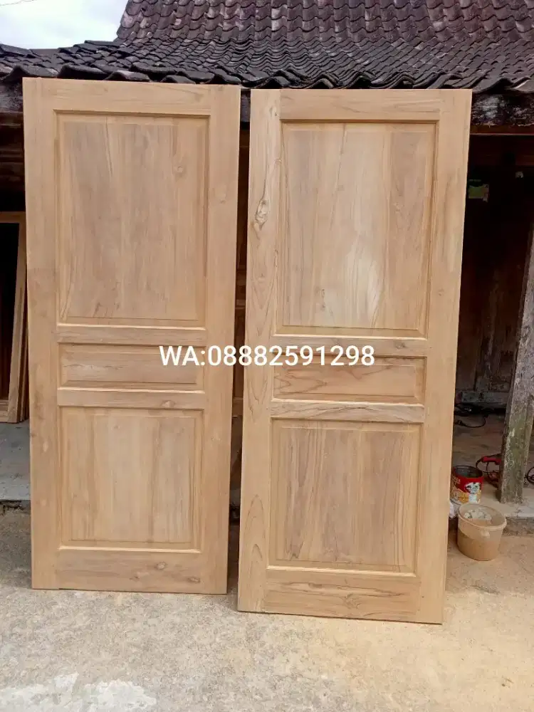 Pintu kusen jendela kayu bahan jati