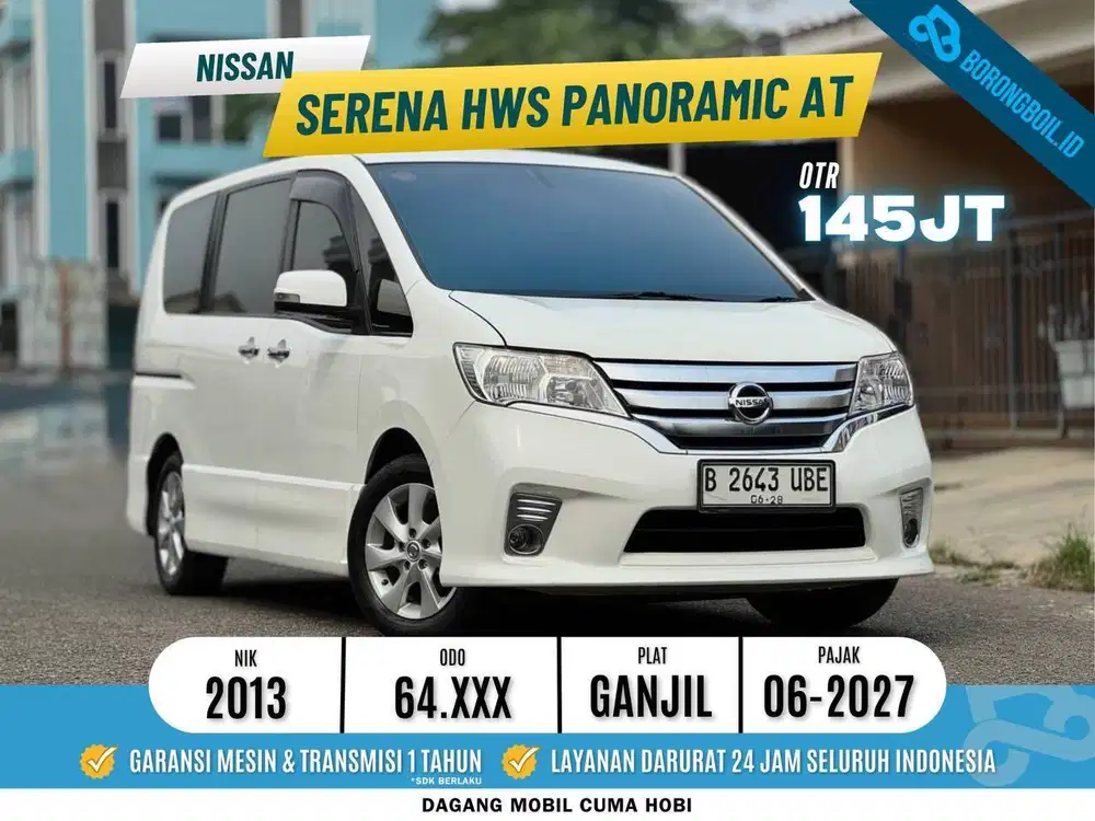 KM60rb NISSAN SERENA HWS PANORAMIC 2013 PUTIH SUPER ISTIMEWA
