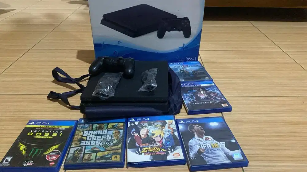 ps 4 slim 500gb ori+ 7 game