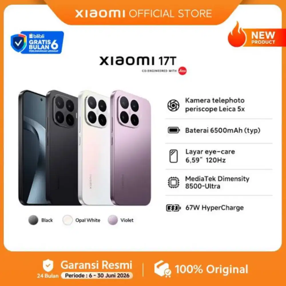 Xiaomi 17T 5G 12/256 gb New