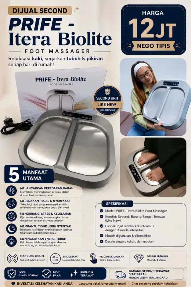 PRIFE – Itera Biolite Foot Massager (Second Like New)