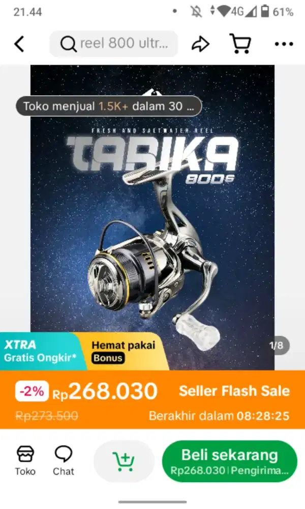 REEL PANCING HAUT TON TARIKA 800S