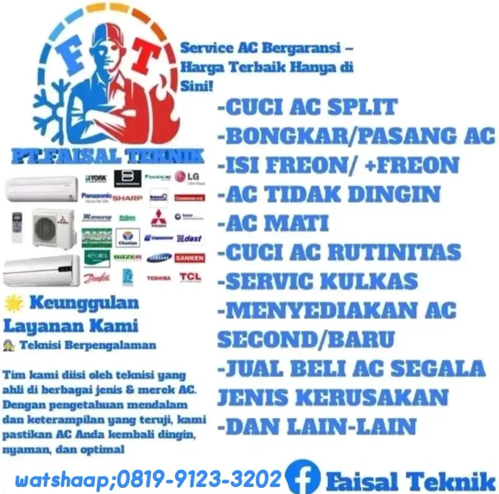 Jasa Servis ac Harga Mulai dari 80.000