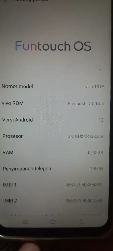 Di jual hp vivo 1915