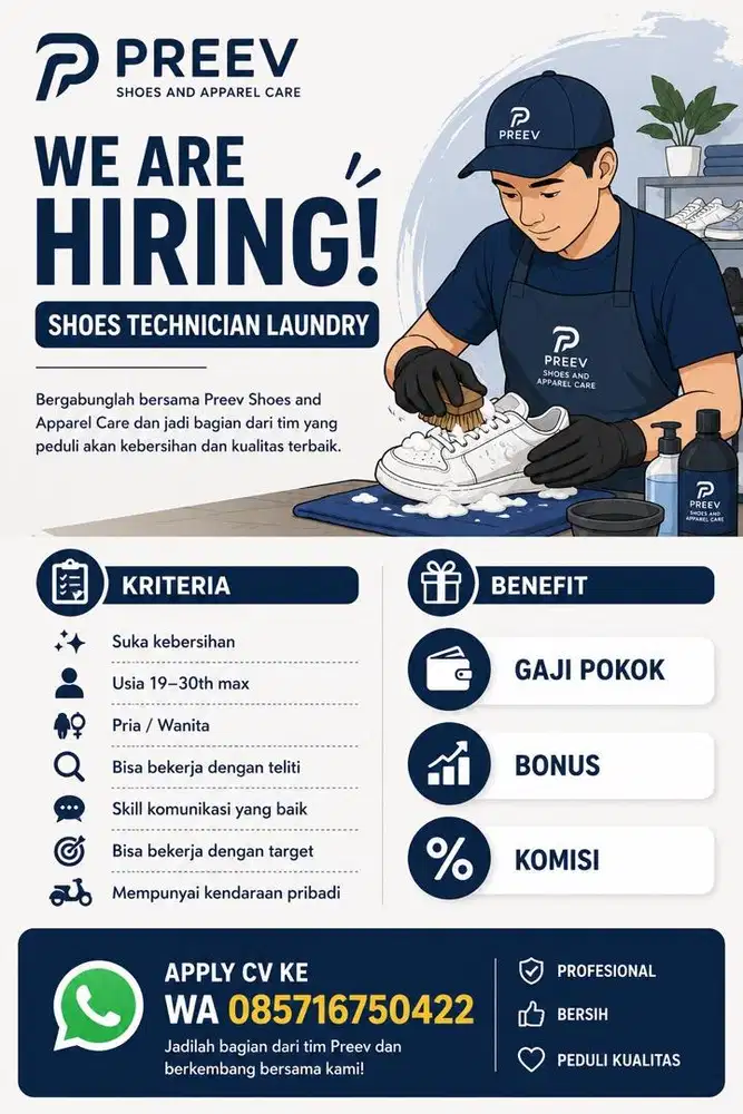 LOWONGAN LAUNDRY SEPATU & APPAREL