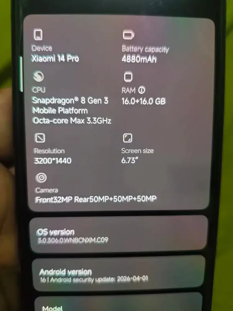 xiaomi Mi 14 Pro 16/512GB - Mulus 98% - Tanpa Aksesoris