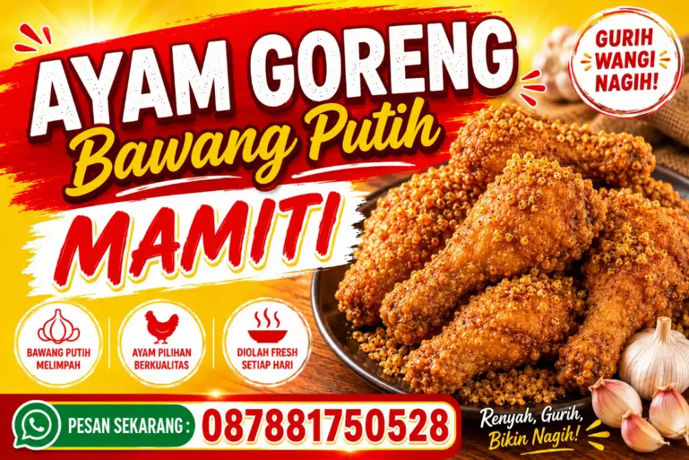 Dibutuhkan Pramusaji Warung Ayam Goreng berpengalaman memiliki motor
