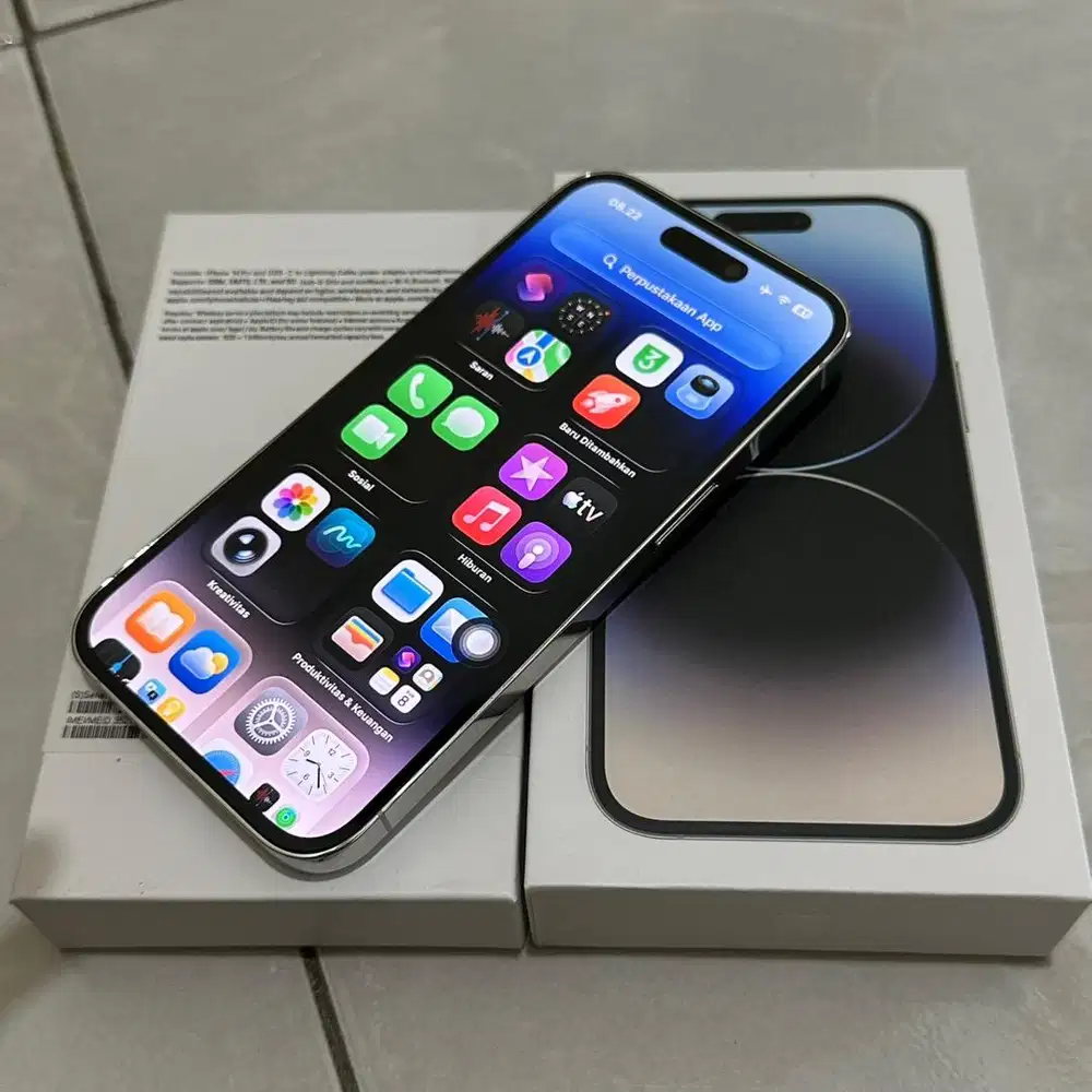 IPHONE 14 PRO 128 GB SILVER (2nd bergaransi)