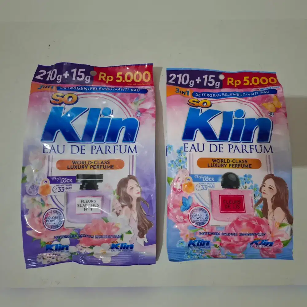 HARGA PROMO: So Klin Detergen Bubuk Eau de Parfum 225 gram (per pcs)