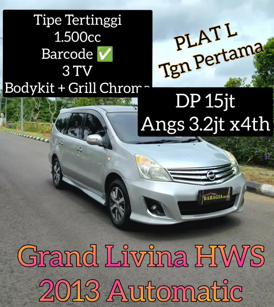 Grand Livina HWS 2013 Matic AT CVT 2012 XV Ertiga Avanza Mobilio 2014