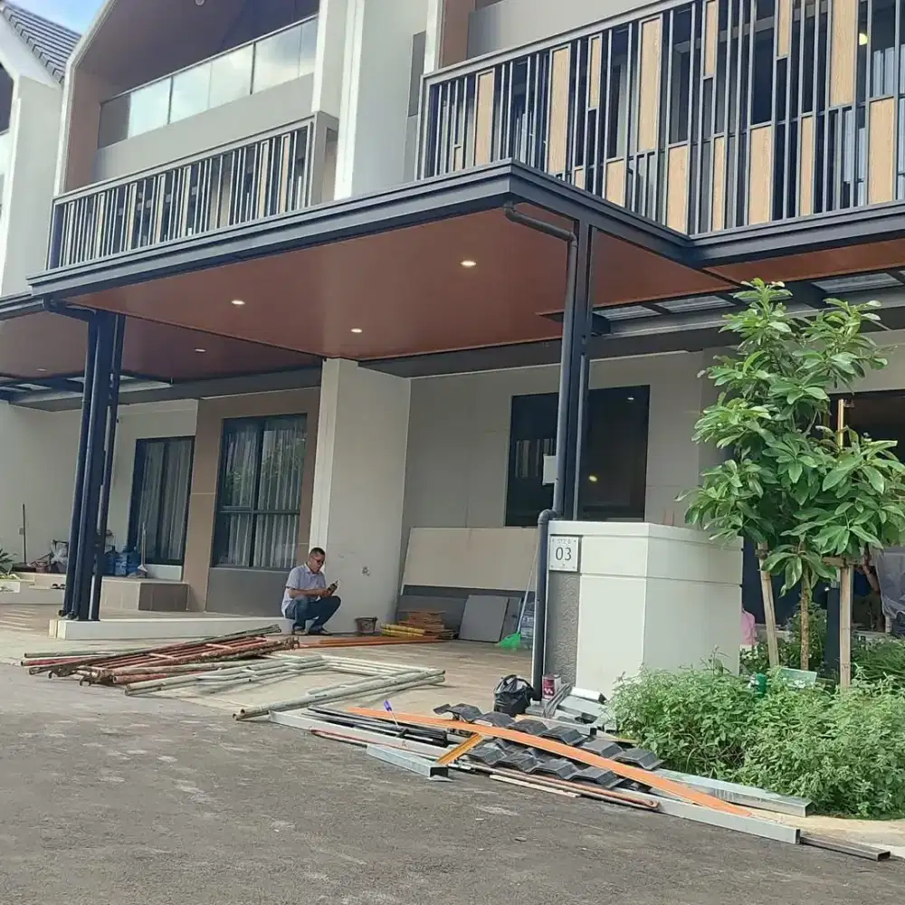 pemasangan kanopi minimalis