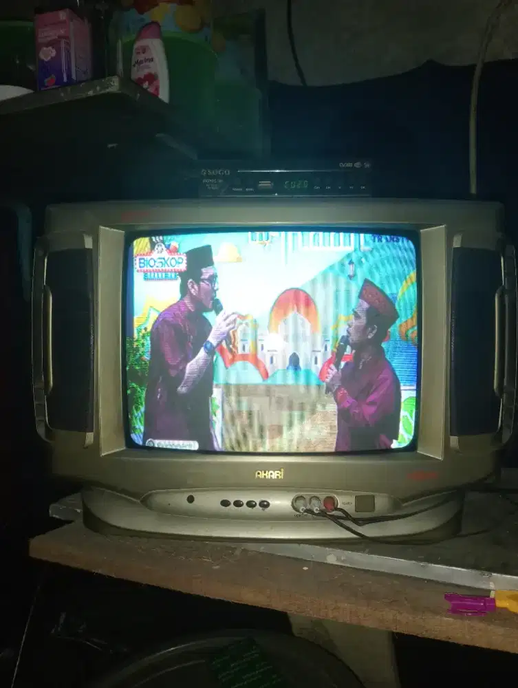 tv akari 14in remot ada lengkap