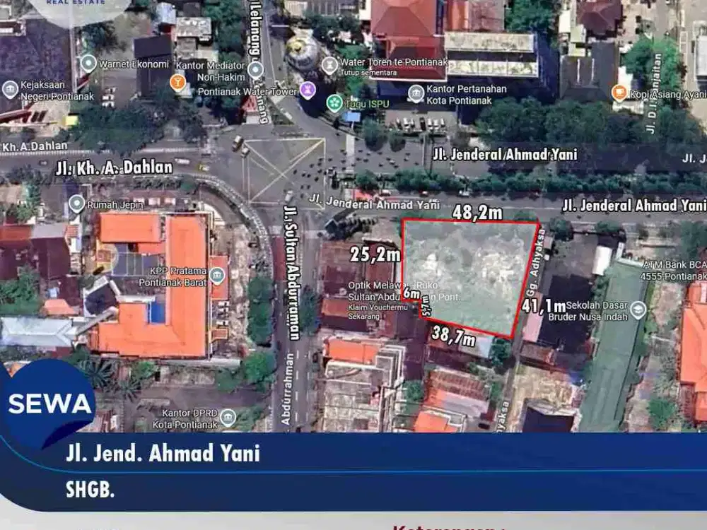 Tanah tepi jalan utama