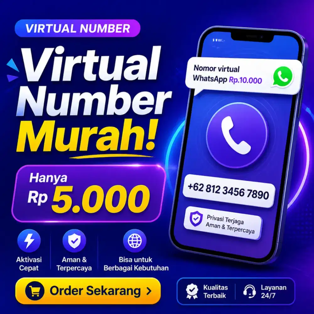 Nomor virtual murah siap menerima otp