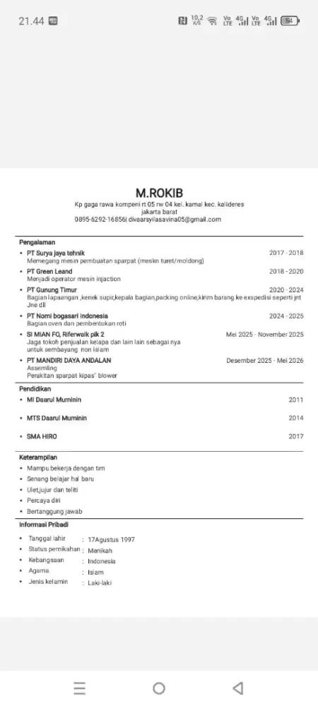 Mencari kerjaan