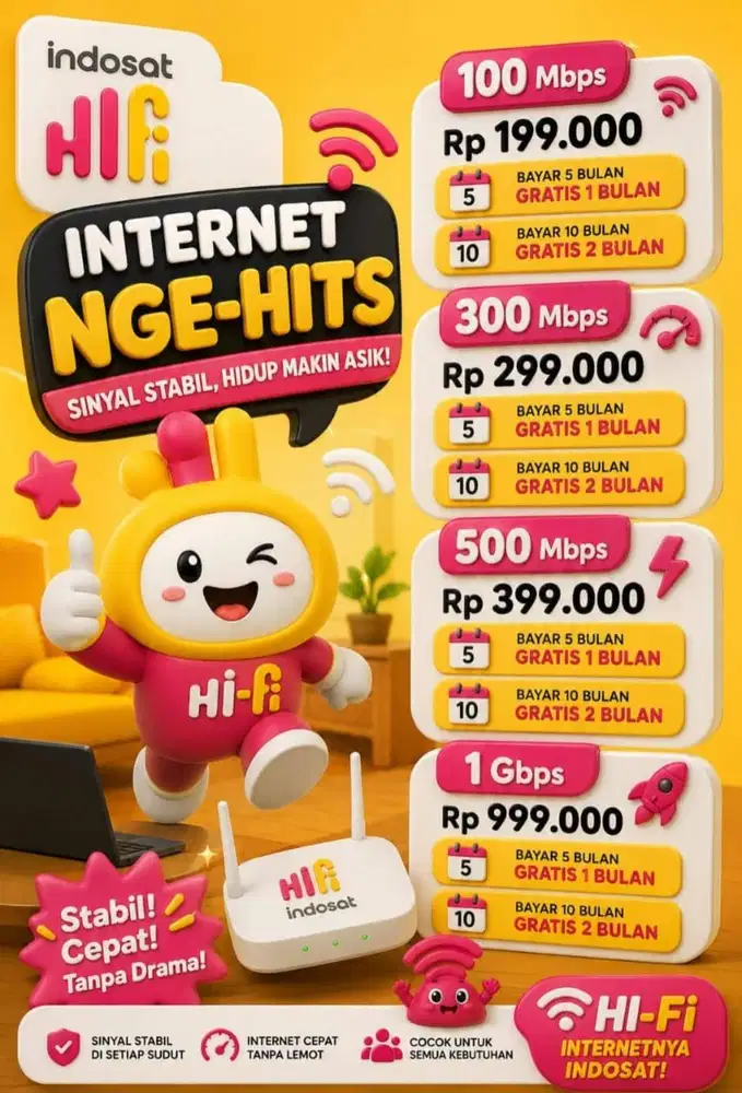 Internet Wifi Indosat Hifi - New MNC Play