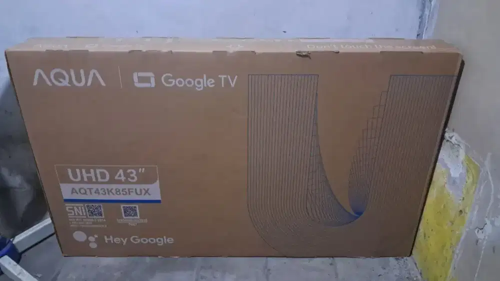 Tv aqua 43 google tv baru UHD 4K youtube netflix