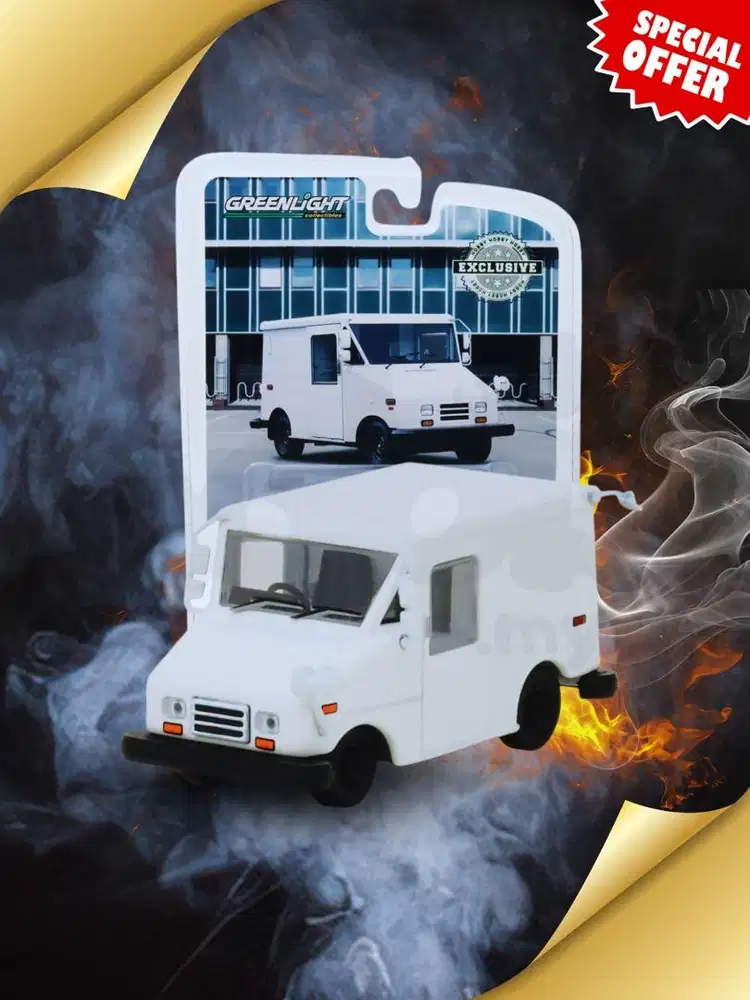Greenlight Mail Delivery Truck Exclusive Putih 2017 Diecast Mainan