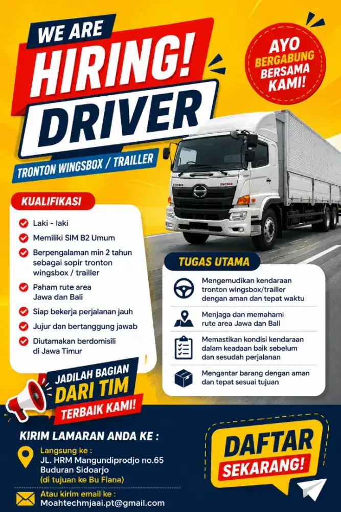 Lowongan sopir wingsbox