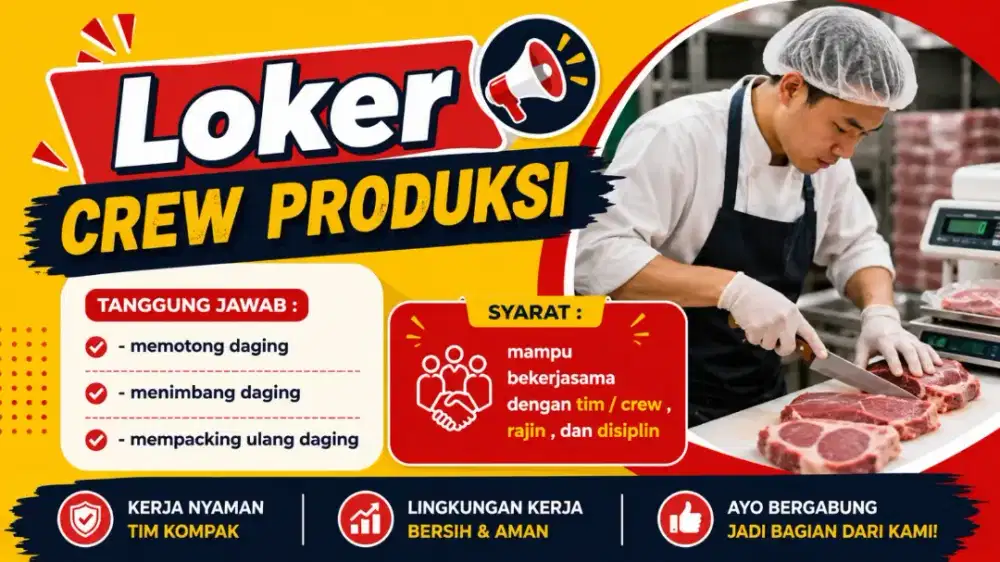 Crew produksi - butuh cepat
