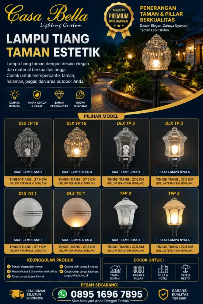 Lampu taman minimalis