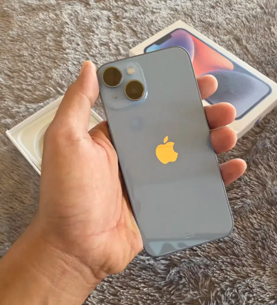 Iphone 14 128Gb Blue garansi IBOX Battery 100% garansi February 2027