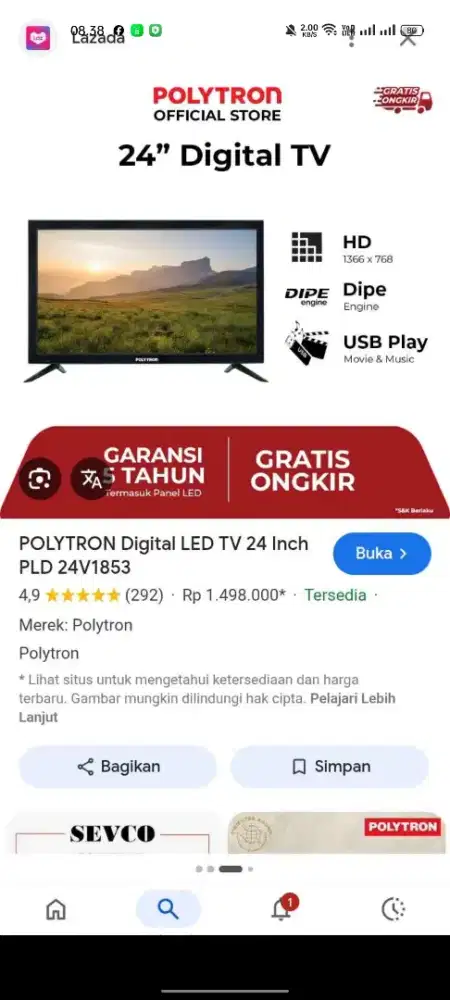 Polytron 24inch sidah digital