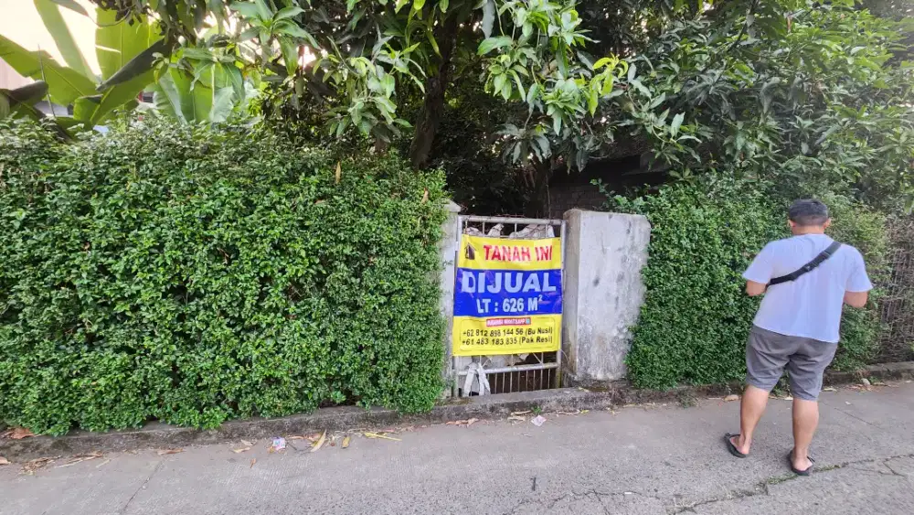 Dijual tanah 626m di jantung kota bekasi