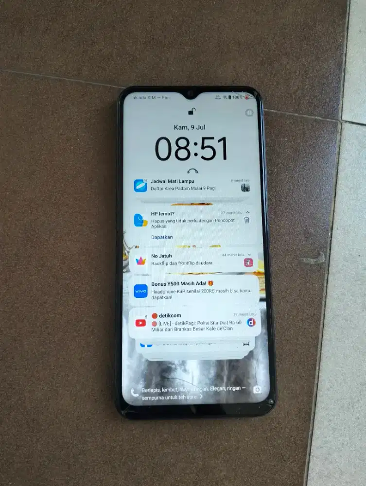 Vivo Y03 Ram 4+4 Rom 64 GB baterai 5000 MAH