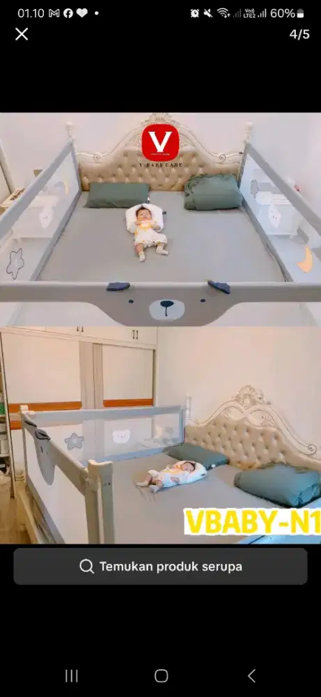 Bedtrail/pagar kasur v baby (dapat 2 sisi )