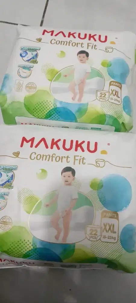 ( 2Pack ) Pampers MAKUKU Comfort Fit size xxl isi 22pcs