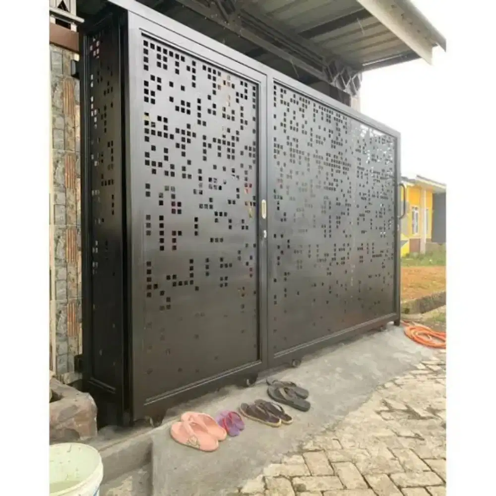 Pasang pagar kanopi minimalis
