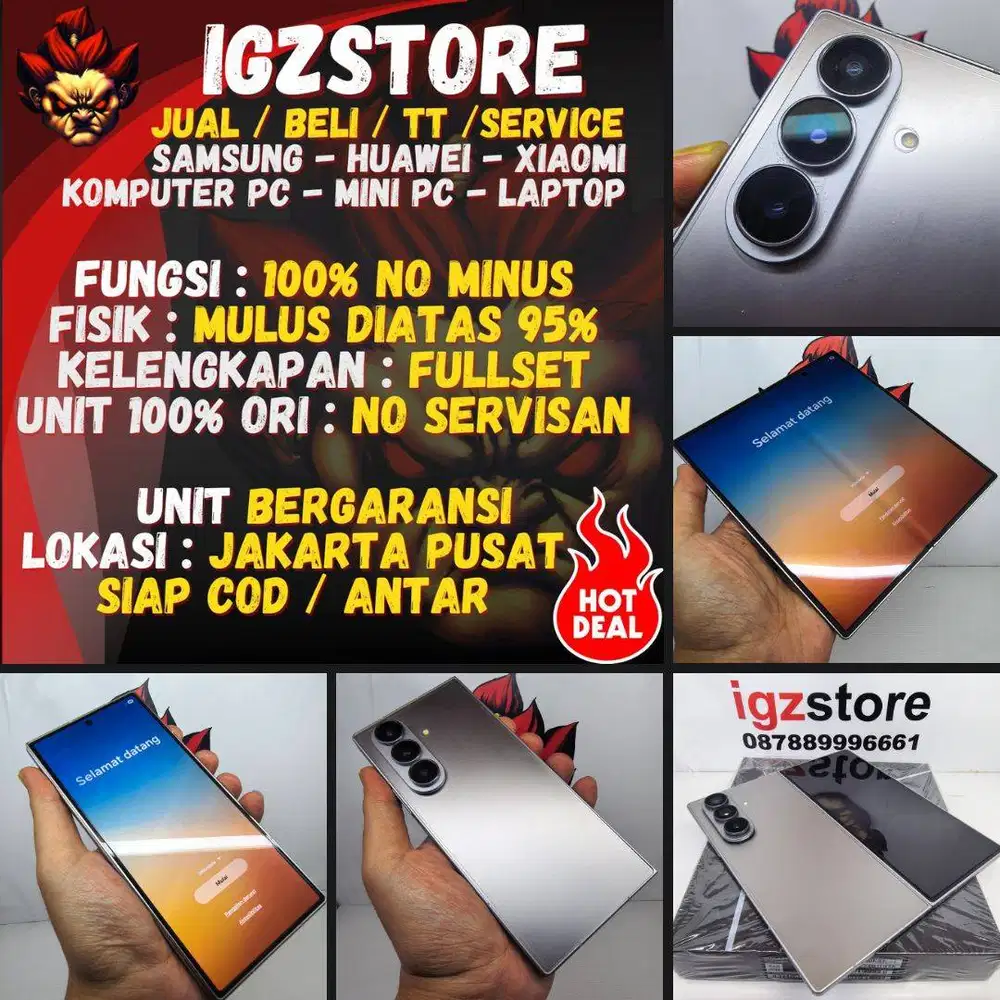 SIAP COD : Samsung Z Fold 6 12/256/512/1tb SEIN  FULLSET Mulus