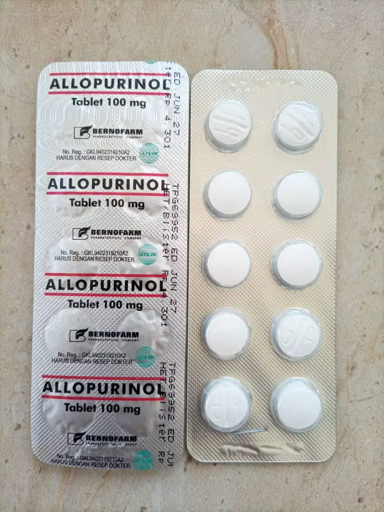 vitamin herbal @llopurinol-100mg, obat @sam urat