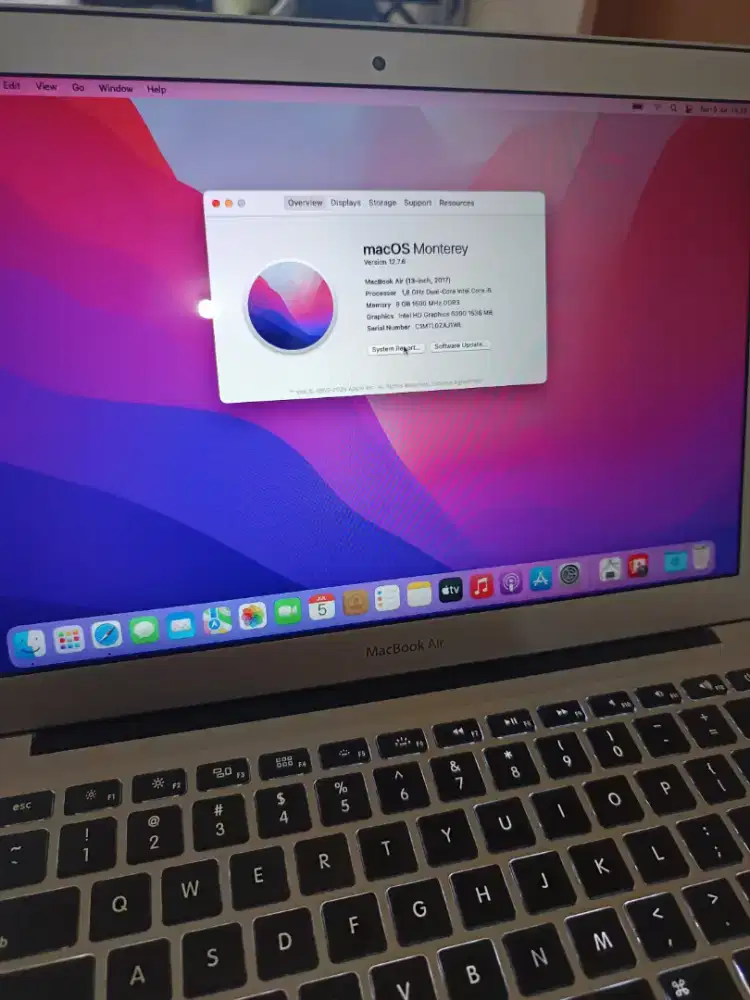 WTS: MacBook Air 13-Inch 2017 Silver (Siap Pakai, CC Rendah)
