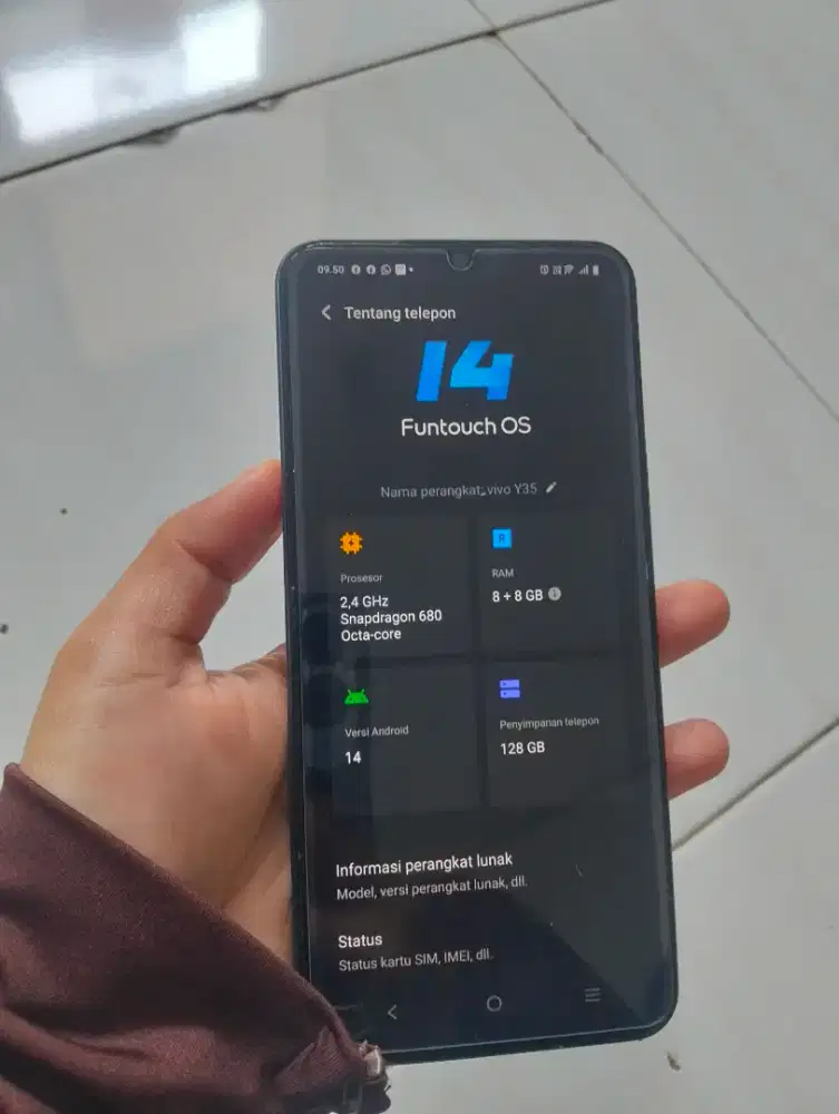 Dijual hp Vivo Y35