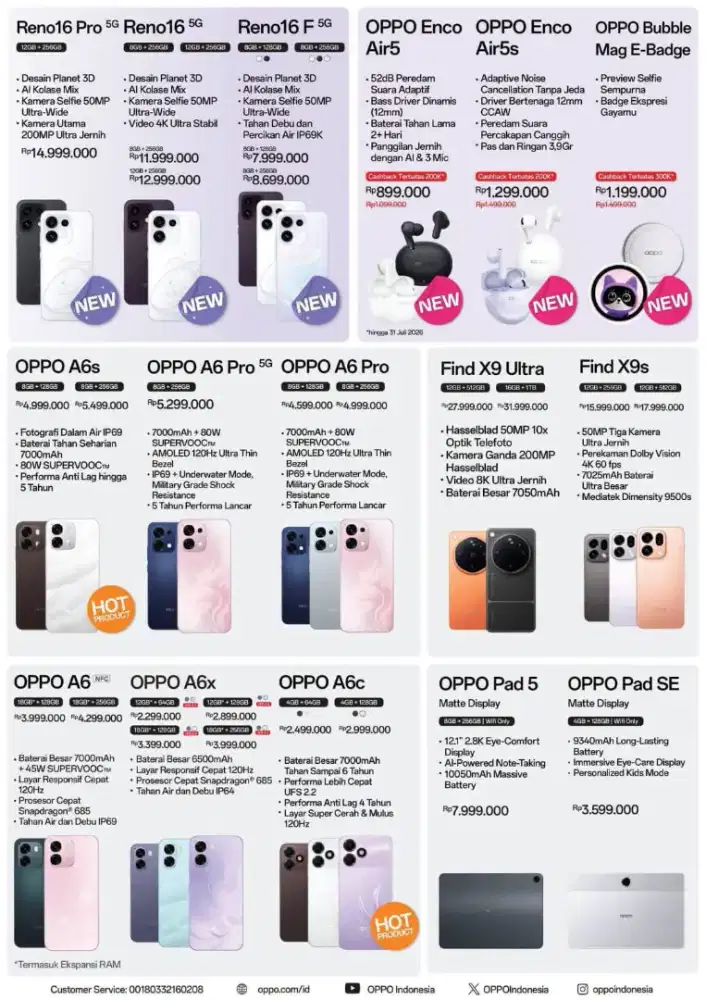 Promo Oppo terbaru bisa Cash, Kredit, Tuker tambah