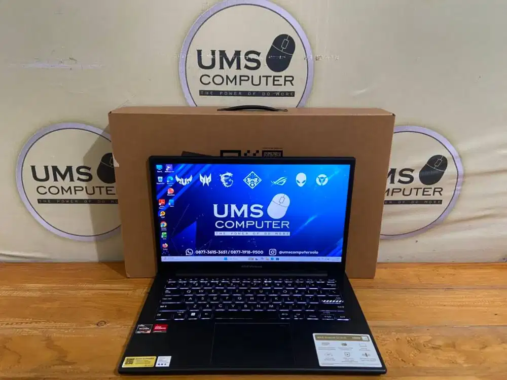 ASUS E1404F Black AMD Ryzen 5-7520U RAM 16GB SSD 512GB FHD Garansi ON