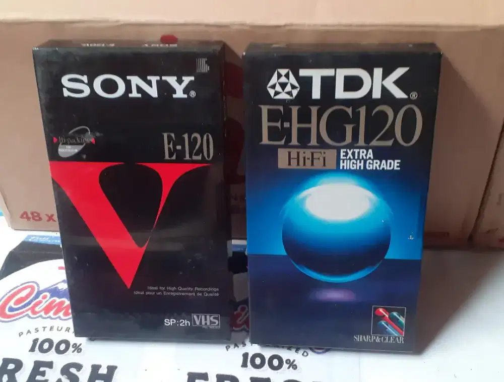 Cassette Video VHS Kosong Masih Segel (3 pcs)