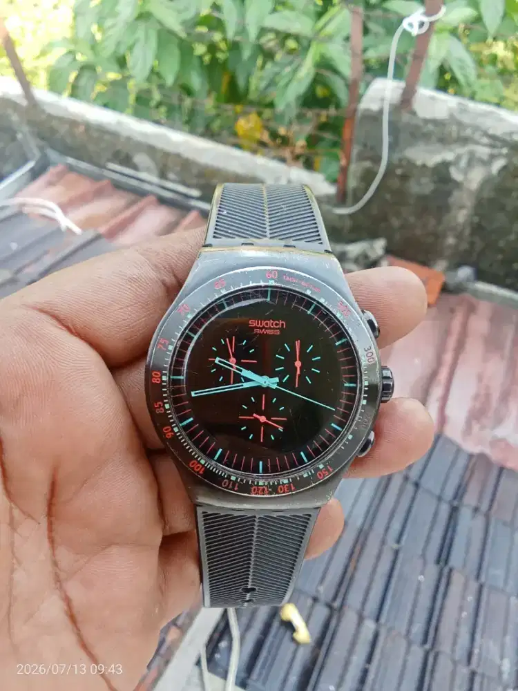 Jam swatch big/ bagol besar original Swiss