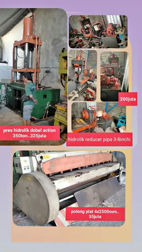Mesin potong tekuk plat hidrolik